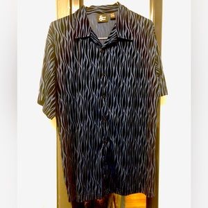 Vtg Street Culture Blue Velvet Tiger All Over Print XL